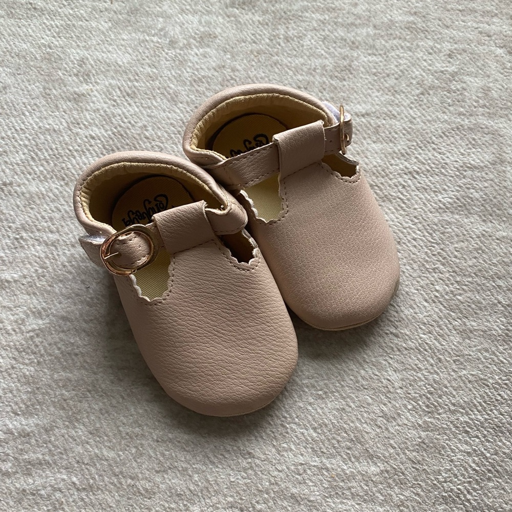 Stylish Tan Baby Mary Jane Shoes